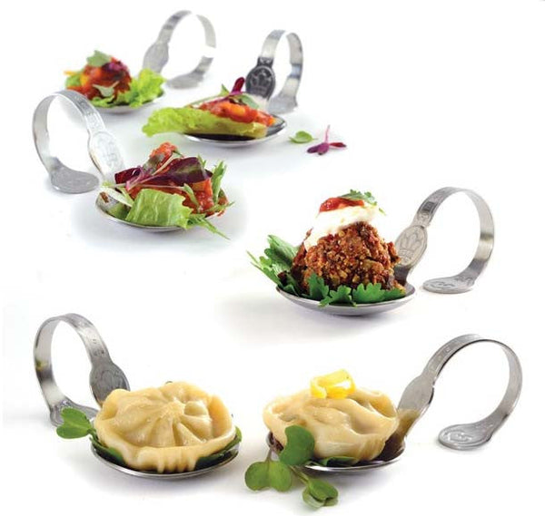 Candy spoon for shallow dishes. Norpro 5644D stainless steel spoon. Stands on it's own.