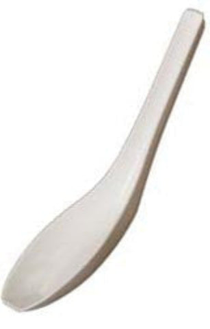 Two Oriental spoons for the price. Item shown in white. Available in clear or white.