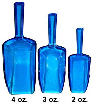 Clear Acrylic Kitchen Scoops (Set of 3 or 12) – Plastic Candy Scoops