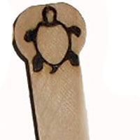Turtle burned into wooden scoop. Sea Turtles.